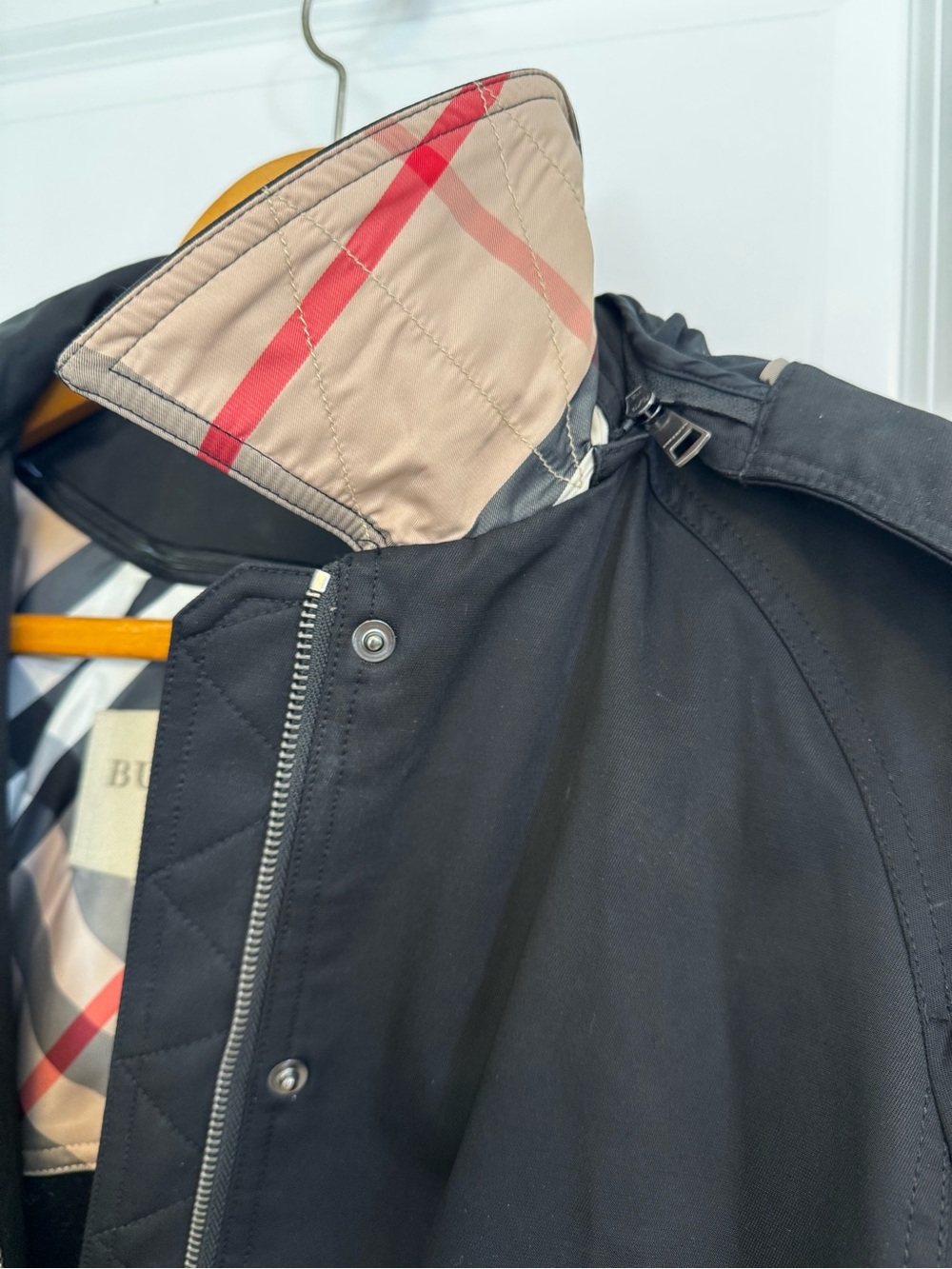 Authentic Burberry Brit Black Trench Coat with Signature Check Lining - Picture 12 of 15